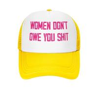 Anceky Gorra de béisbol Estilo Camionero de Malla con la Frase Women Don't Owe You Shit Hats