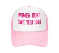 Anceky Gorra de béisbol Estilo Camionero de Malla con la Frase Women Don't Owe You Shit Hats