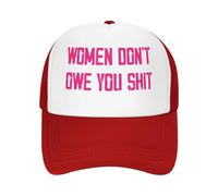 Anceky Gorra de béisbol Estilo Camionero de Malla con la Frase Women Don't Owe You Shit Hats