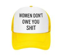 Anceky Gorra de béisbol Estilo Camionero de Malla con la Frase Women Don't Owe You Shit Hats