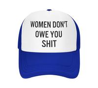 Anceky Gorra de béisbol Estilo Camionero de Malla con la Frase Women Don't Owe You Shit Hats