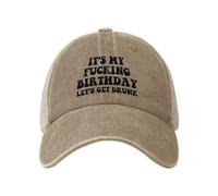 Anceky Gorra de béisbol Unisex Es mi puto cumpleaños, emborrachémonos para Hombre y Mujer