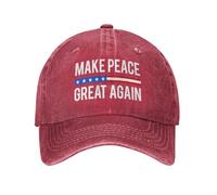 Anceky Gorra de Mezclilla Lavada Make Peace Great Again de 20 Puntos Harmony and Progress