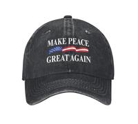 Anceky Gorra de Mezclilla Lavada Make Peace Great Again de 20 Puntos Harmony and Progress