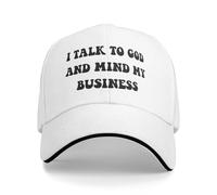 Anceky Hablo con Dios y me meto en mis Asuntos - Gorra de béisbol Cristiana Divertida