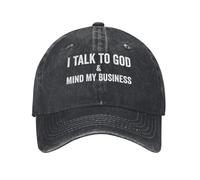 Anceky Hablo con Dios y me meto en mis Asuntos - Gorra Divertida Cristiana Retro