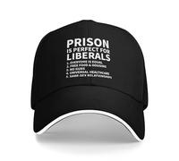 Anceky La cárcel liberales. Gorra de béisbol con Cita antiliberal para Hombres y Mujeres.