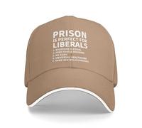 Anceky La cárcel liberales. Gorra de béisbol con Cita antiliberal para Hombres y Mujeres.