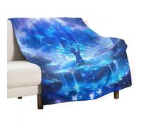 Anceky Manta de Franela con diseño de árbol de la Vida, cálida y Suave Manta de Forro Polar con diseño de Mariposas para sofá Cama, 76 x 101 cm