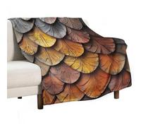 Anceky Manta de Franela con Escamas de dragón, cálida y Suave, acogedora, Estilo Vintage 3D, Estilo Art déco Medieval, para sofá Cama, 101,6 x 127 cm