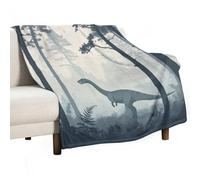 Anceky Manta de Franela Mystical Misty, cálida y Suave Manta de Forro Polar con diseño de Dinosaurios y árboles para sofá Cama, 76 x 101 cm