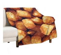 Anceky Manta Tater Tot para sofá, Ligera, de Felpa Polar, para Cama, hogar, Sala de Estar, 101 x 127 cm