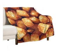 Anceky Manta Tater Tot para sofá, Ligera, de Felpa Polar, para Cama, hogar, Sala de Estar, 127 x 152 cm