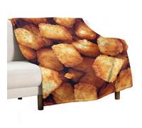 Anceky Manta Tater Tot para sofá, Ligera, de Felpa Polar, para Cama, hogar, Sala de Estar, 76 x 101 cm