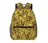 Anceky Mochila con diseño de billete de 100 dólares, mochila para portátil, mochi