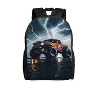 Anceky Mochila con diseño de camión bajo un rayo, impermeable, ligera y casual, ideal para viajes y para portátil, para hombres y mujeres.