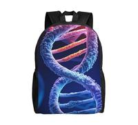 Anceky Mochila con diseño de hélice genética de ADN, impermeable, ligera y casual, para viaje y portátil, para hombres y mujeres