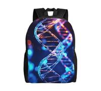 Anceky Mochila con diseño de hélice genética de ADN, impermeable, ligera y casual, para viaje y portátil, para hombres y mujeres