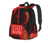 Anceky Mochila de viaje con cara de zombi de terror, ligera, para portátil, para deportes al aire libre, grande, con correa de hombro ajustable, para llevar en el bolso.