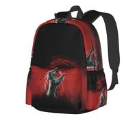 Anceky Mochila de viaje con diseño de mano zombi aterradora, mochila ligera para portátil, mochila para deportes al aire libre, bolso grande con correa de hombro ajustable, bolso de mano