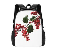 Anceky Mochila de viaje Holly Berry Branches, mochila de trabajo, bolso de negocios de 15.6 pulgadas