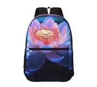 Anceky Mochila impermeable para portátil de 17 pulgadas con diseño de flores del lago para hombre y mujer