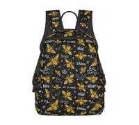 Anceky Mochila para portátil Golden Sweet Honey Bee Queen, mochila de viaje, mochila deportiva, bolso de hombro ligero, bolsos de trabajo grandes con múltiples bolsillos para acampar
