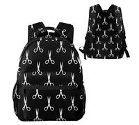 Anceky Mochila para portátil, tijeras de barbero, color negro, resistente al agua, para el trabajo.