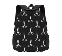 Anceky Mochila universitaria de gran capacidad, tijeras de barbero negras, portáti
