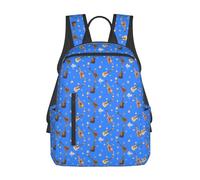 Anceky Mochilas azules para portátil, mochila de viaje, mochila deportiva, bolso de hombro ligero, bolsos de trabajo grandes con múltiples bolsillos para acampar, guitarras hawaianas y ukelele.