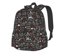 Anceky Mochilas de viaje Coffee o'Clock Tea Shop Break Mochila ligera para portátil Mochila deportiva para exteriores Bolso grande con correa de hombro ajustable Bolsos de mano