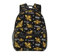 Anceky Mochilas de viaje para portátil Golden Sweet Honey Bee Queen, ligeras, de gran capacidad, para yoga, playa y senderismo.