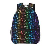 Anceky Mochilas de viaje Spectrum Paw Footprint Bones para portátil, ligeras, de gran capacidad, para negocios, trabajo, yoga, playa y senderismo.