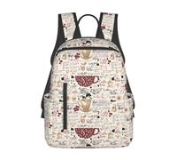 Anceky Mochilas para portátil Coffee O'Clock Tea Shop Coffee Beans Break, mochila de viaje, mochila deportiva, bolso de hombro ligero, bolsos de trabajo grandes con múltiples bolsillos para acampar