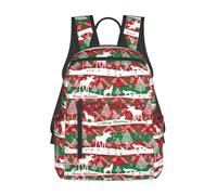Anceky Mochilas para portátil con diseño de lobo, reno y feliz Navidad, mochila de viaje, mochila deportiva, bolso de hombro ligero, bolsos de trabajo grandes con múltiples bolsillos para acampar