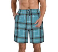 Anceky Pantalones Cortos de tartán escocés del Clan MacQuarrie para Hombre, Pantalones de Playa Informales de Secado rápido, bañadores con Bolsillos.