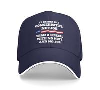 Anceky Prefiero ser un Conservador chiflado Que un Liberal. Gorra de béisbol antiliberal.