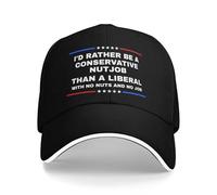 Anceky Prefiero ser un Conservador chiflado Que un Liberal. Gorra de béisbol antiliberal.