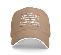 Anceky Prefiero ser un Conservador chiflado Que un Liberal. Gorra de béisbol antiliberal.