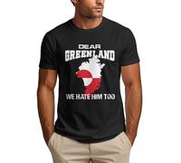 Anceky Querida Groenlandia, Nosotros también lo odiamos. Camisetas para Hombre con el Lema Somos Groenlandia.