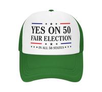 Anceky Sí a la Propuesta 50: Elecciones Justas en los 50 Estados. Gorra Unisex Tipo sándwich, Estilo béisbol, para Hombre y Mujer.