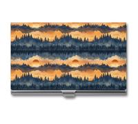 Anceky Tarjetero para Tarjetas de Visita Mountain Lake Sunset para Hombre y Mujer