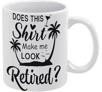 Anceky Taza divertida de jubilación - Taza de café blanca 11 oz con frase humorística “¿Esto me hace parecer jubilado?”, regalo para hombres y mujeres