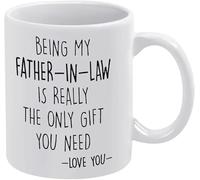 Anceky Taza Ser mi suegro es realmente lo único que necesitas, 325 ml, divertida taza de café blanca