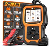 ANCEL AD410 PRO OBD2 - Escáner y probador de batería, herramienta de diagnóstico para coche 2 en 1, luz de motor, prueba EVAP, datos en vivo, analizador de batería de 12 V con prueba de arranque y