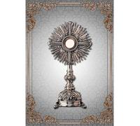 Ancestrad Balconera Corpus Christi (70x100cms) | Decoración Religiosa Corpus para Balcones y Ventanas | Balconera Religiosa Reliquia Corpus (Blanco)