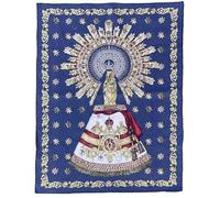 Ancestrad Tapiz Decorativo Pared | Virgen Del Pilar | Tapiz de Telar | Modelo Fajín | 150 x 100 cms