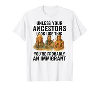 Ancestros nativos americanos Inmigrante Verdad Indígena Migra Camiseta