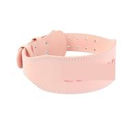 Ancho Fitness cinturón de cuero sentadillas duro tirar cintura entrenamientos deportivos equipo protector levantamiento pesas con hebilla rápida Para Musculación Halterofilia(PINK,S)