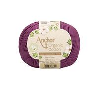 Anchor 00240 - Hilo de algodón orgánico (4 hilos, aprox. 125 m, 50 g), color morado